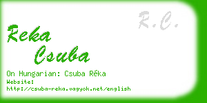 reka csuba business card