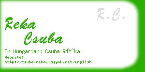 reka csuba business card